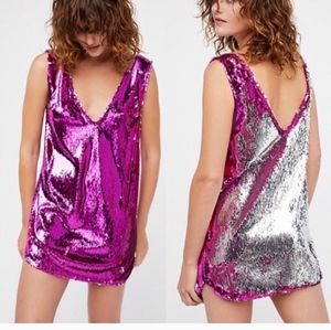 🪩 Free People Seeing Double Sequin Party Dress 🎉
